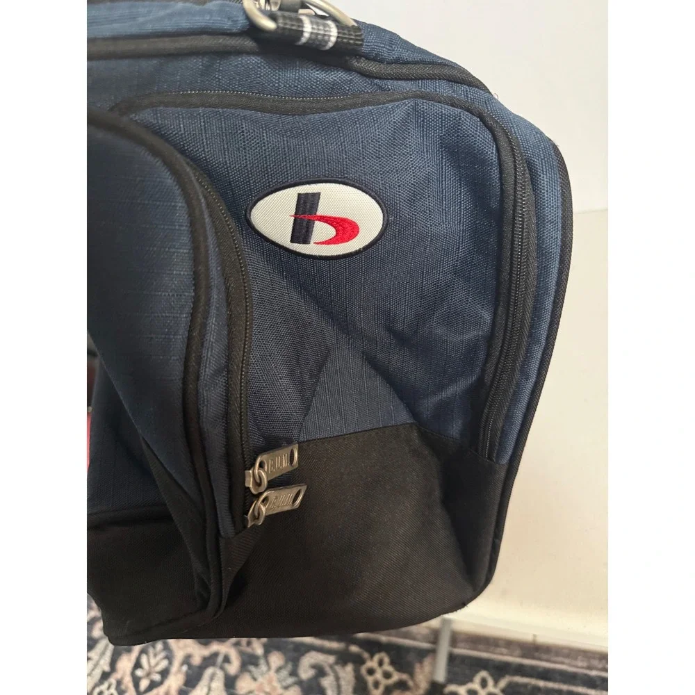 VTG B.U.M. Equipment XXL Duffel Bag Navy Blue Ripstop Nylon Travel Gym Bag