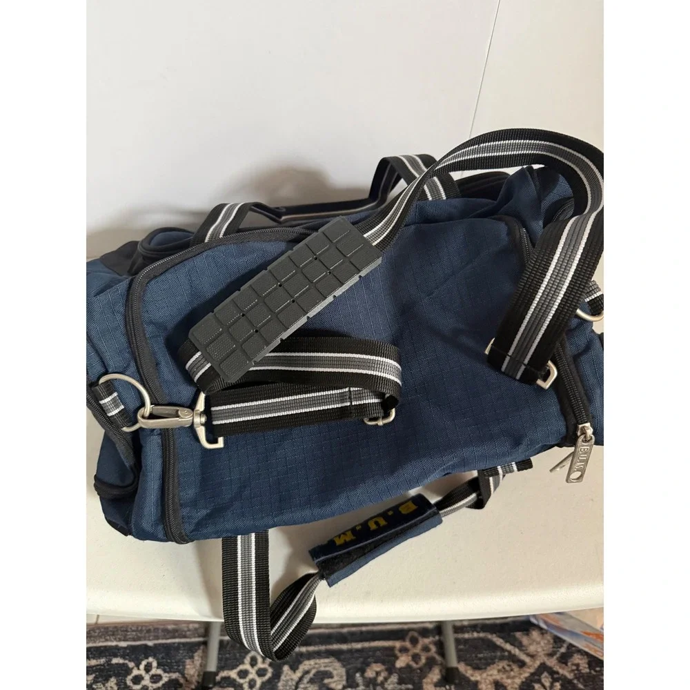 VTG B.U.M. Equipment XXL Duffel Bag Navy Blue Ripstop Nylon Travel Gym Bag