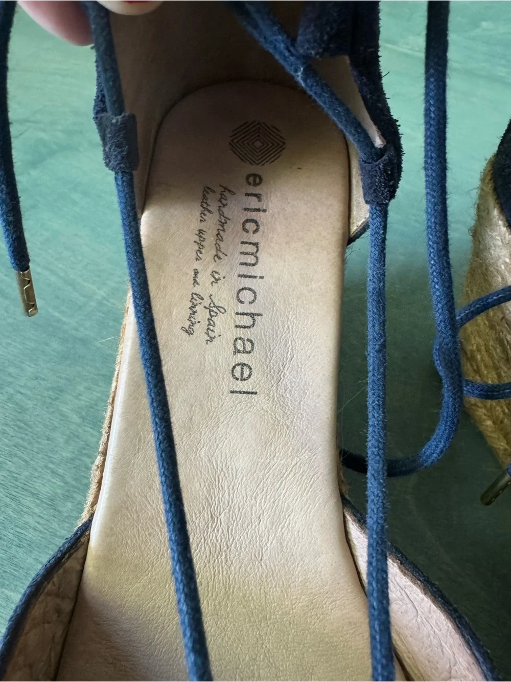 Eric Michael Suede Ballet Espadrille Wedges 41