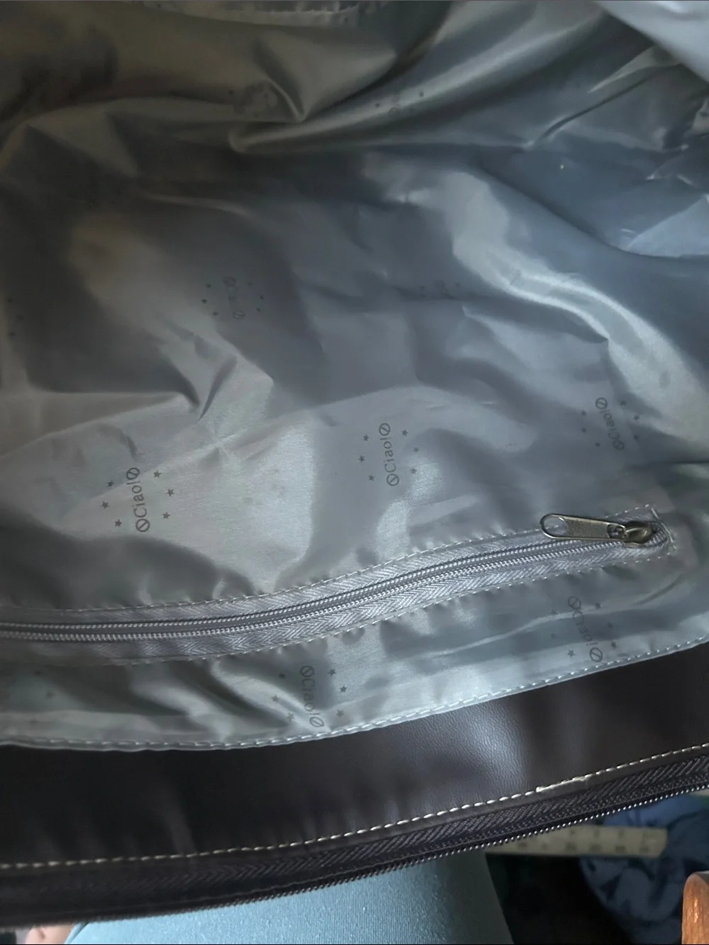 CIAO! 22” duffle bag with faux leather handles buckle