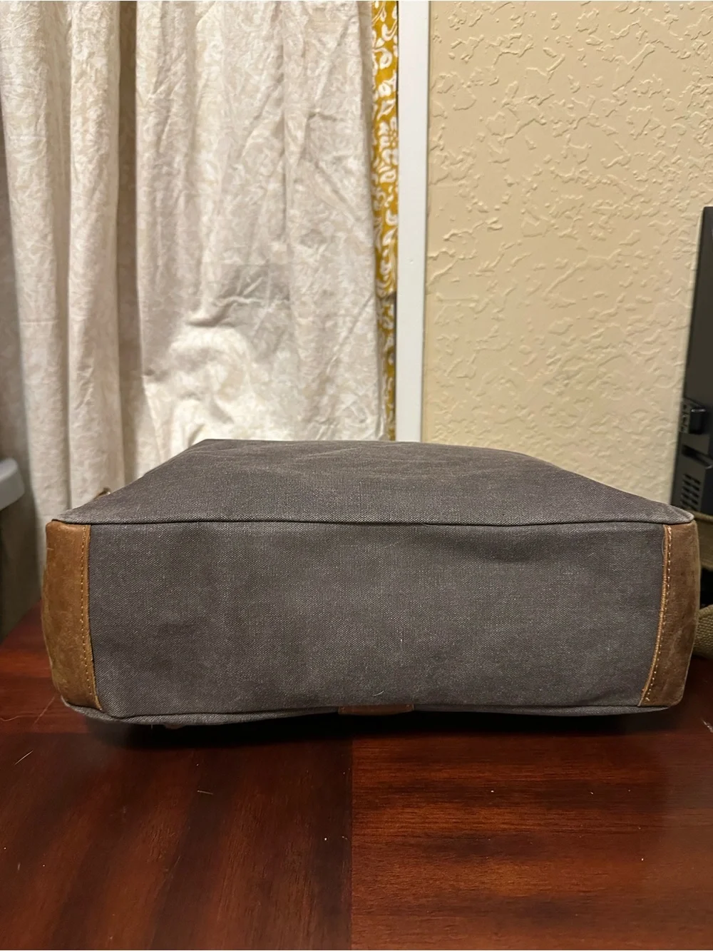 Gootium Vintage Canvas Leather Shoulder/Messenger computer Bag, Khaki 15X12