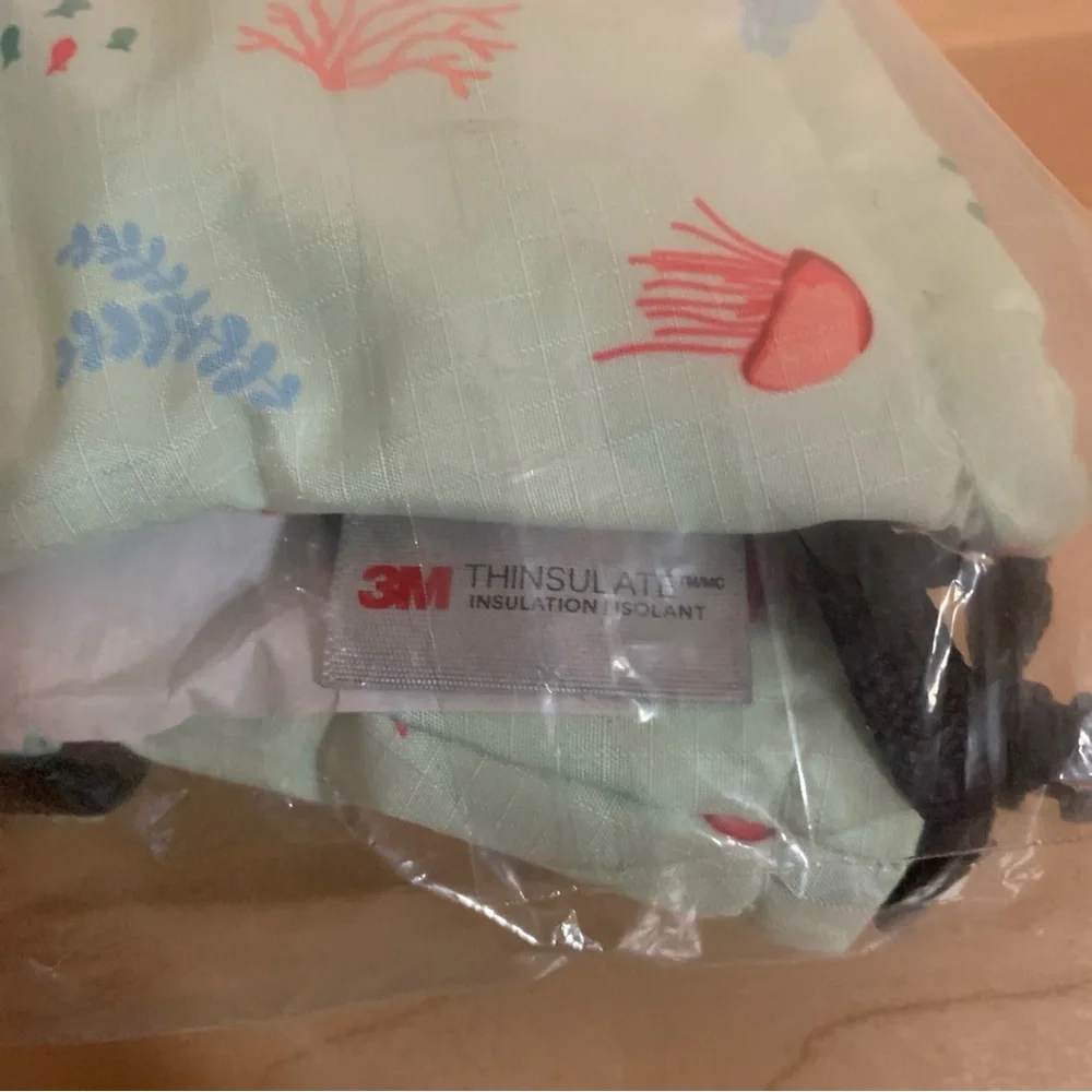 Ami & Li Mint Green Sea Life Mittens 3M Thinsulate Waterproof XS 0-2 Yr Toddler