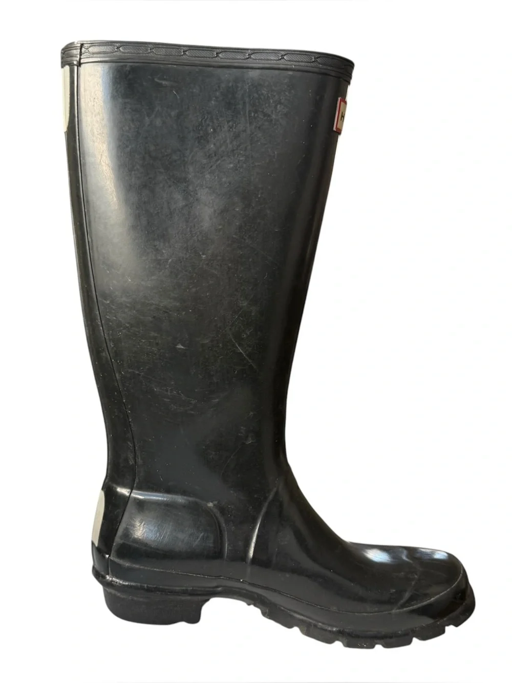 Hunter Kids Original Gloss Tall Rain Boots Big Kids 4 M / 5 F Black Waterproof