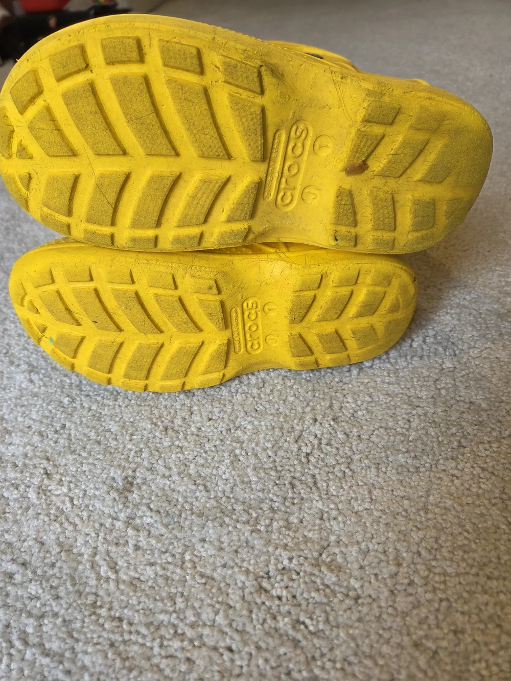 CROCS Kids Bright Yellow Handle Rain Boots