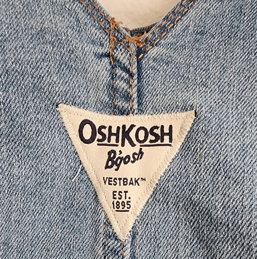 OshKosh B'gosh Blue Floral  Overall Toddler Dress Adjustable Straps Sz 4T (NWT)