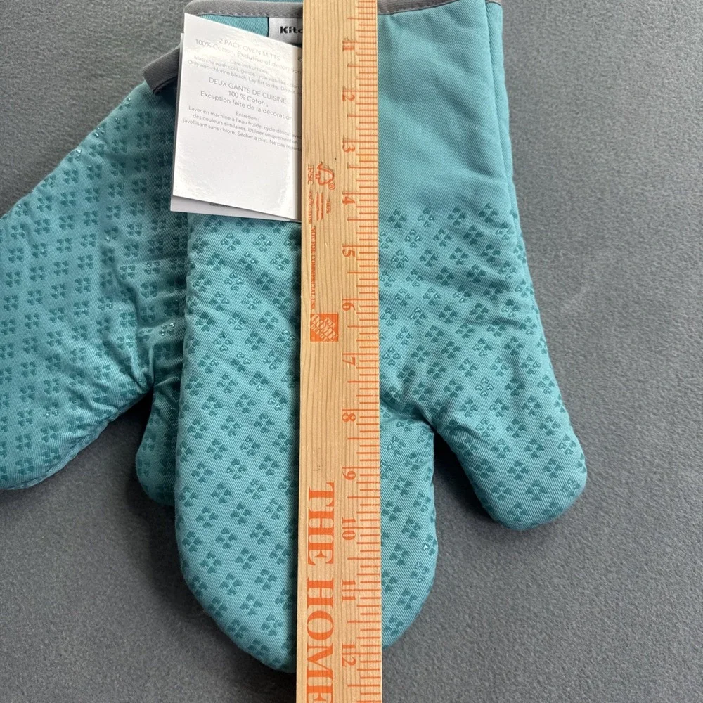 KitchenAid Tropical Blue Oven Mitts Set of 2  Brand New