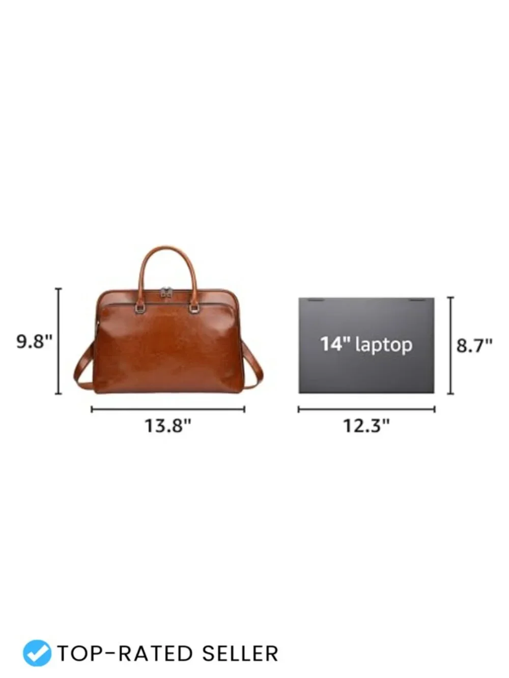 Genuine Leather Laptop Messenger Bag 15.6