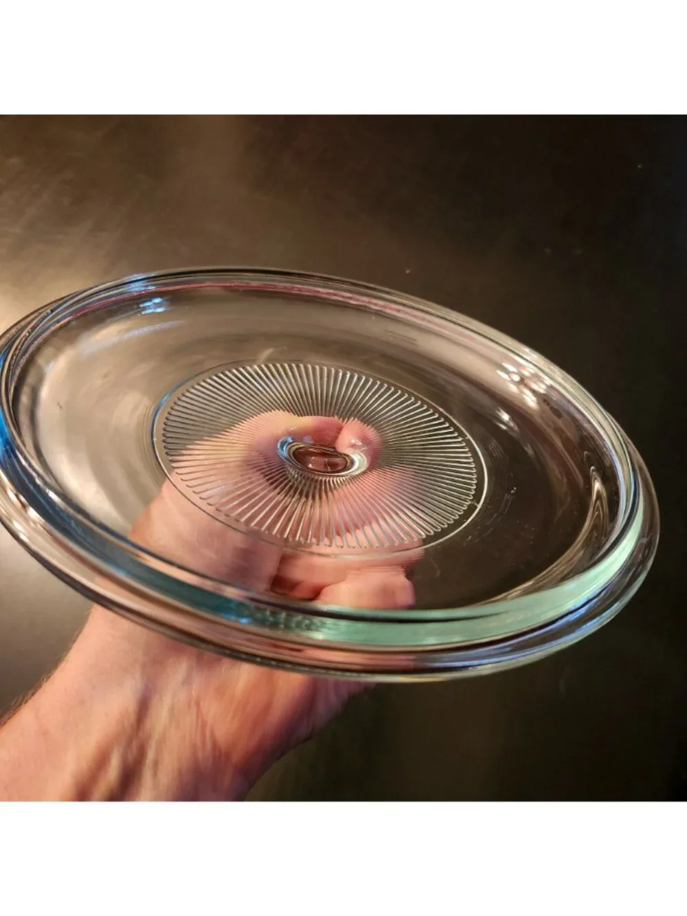 Pyrex round ribbed