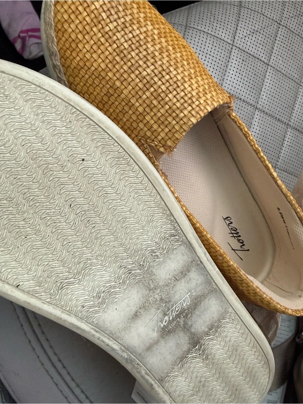 Trotters Woven Slip-On Espadrilles in Mustard 9.5 WW