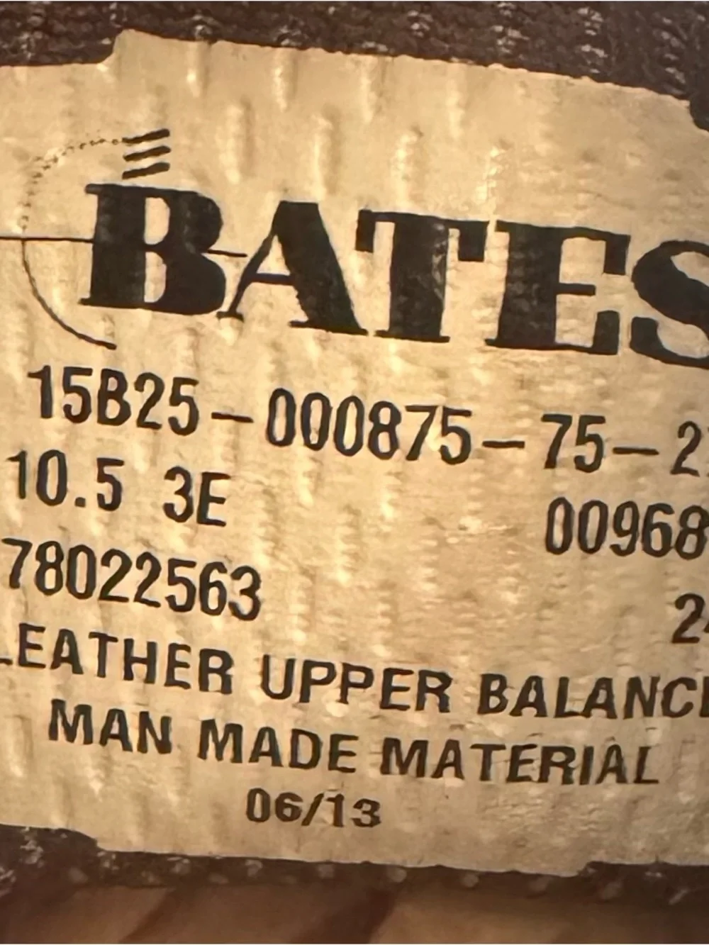 Bates oxford leather