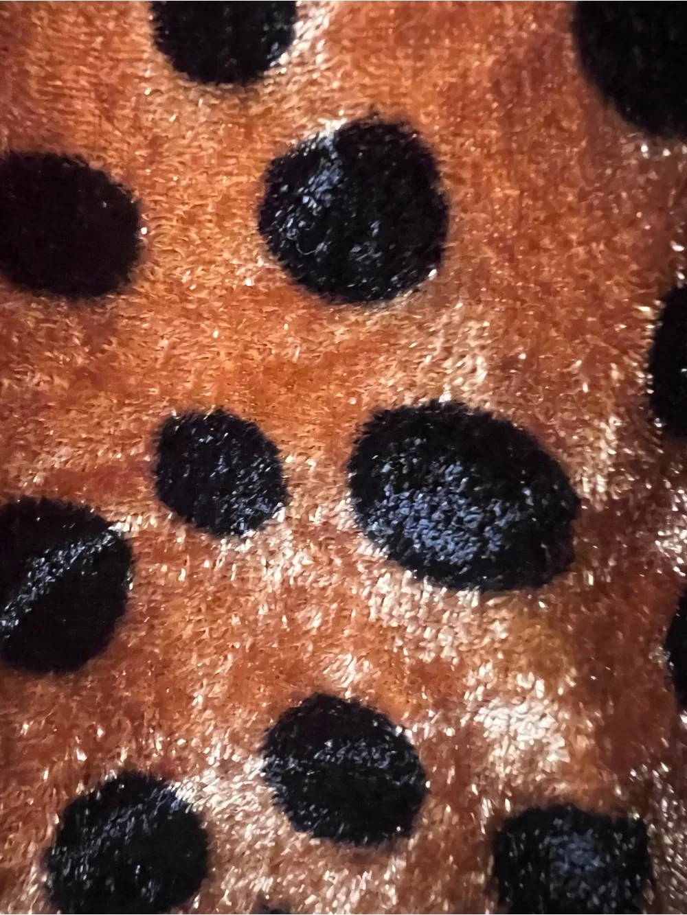 Madewell Rust Velvet Polka Dot Puff Sleeve Blouse
