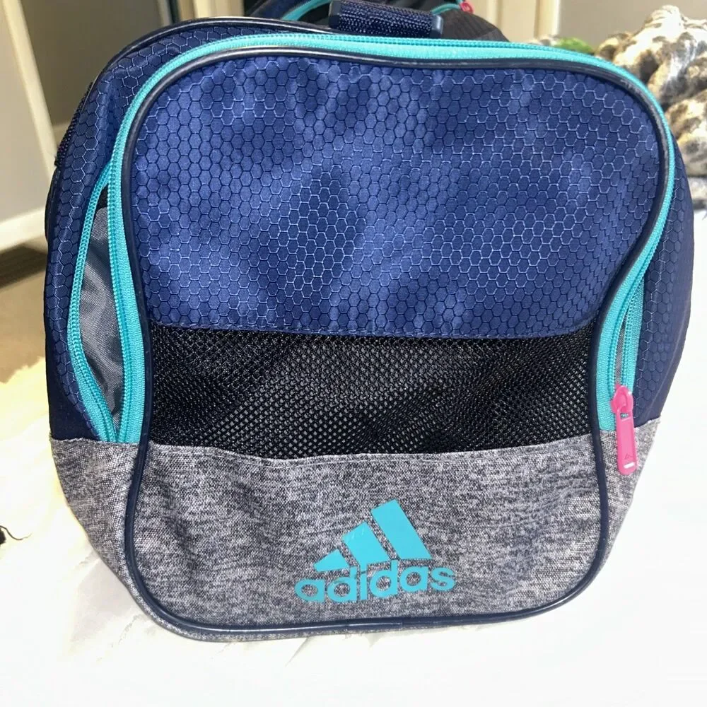 Navy Adidas duffel bag