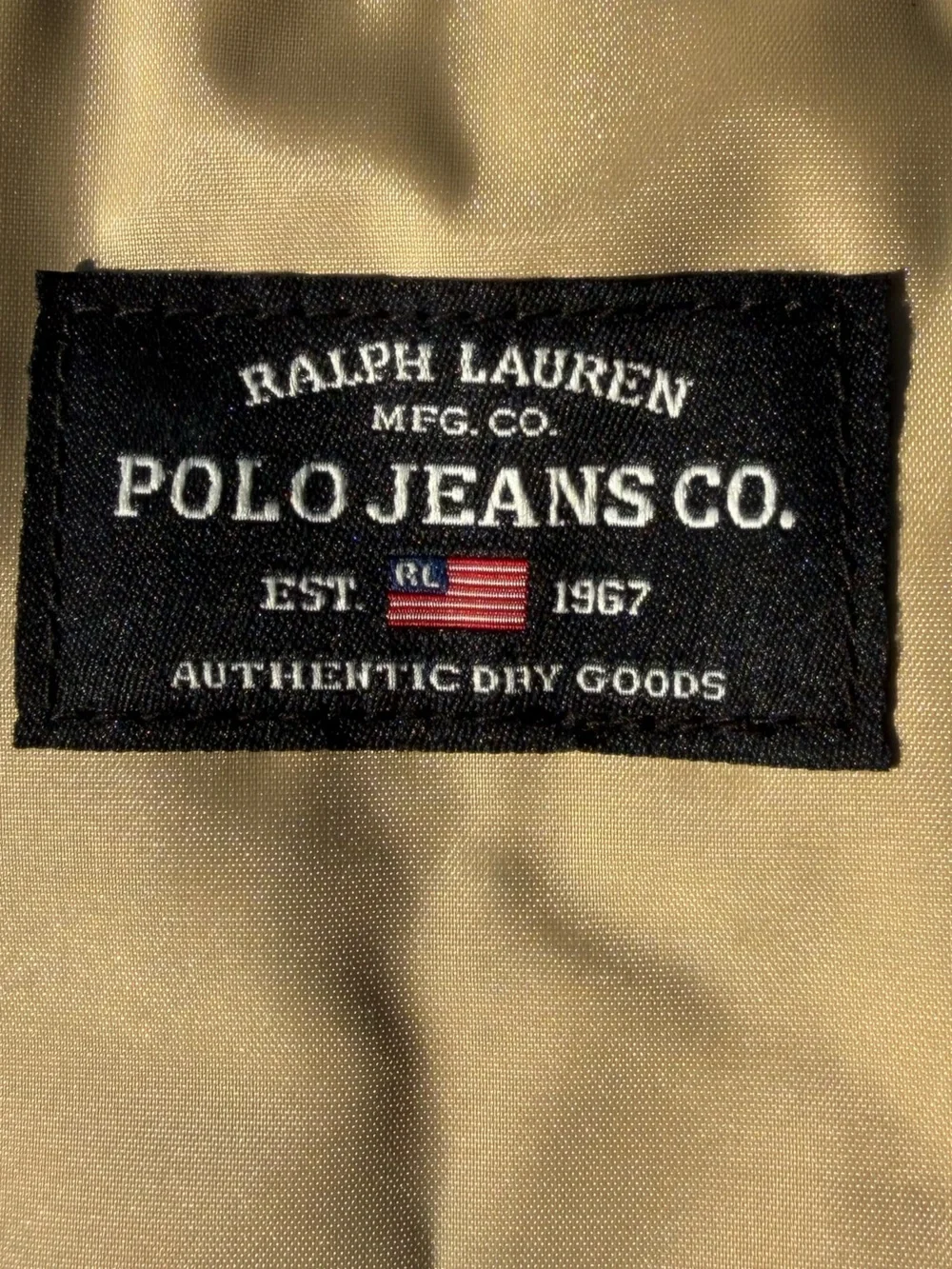 Ralph Lauren Vintage with Tags Polo Jeans Co. Tan and Black Duffel