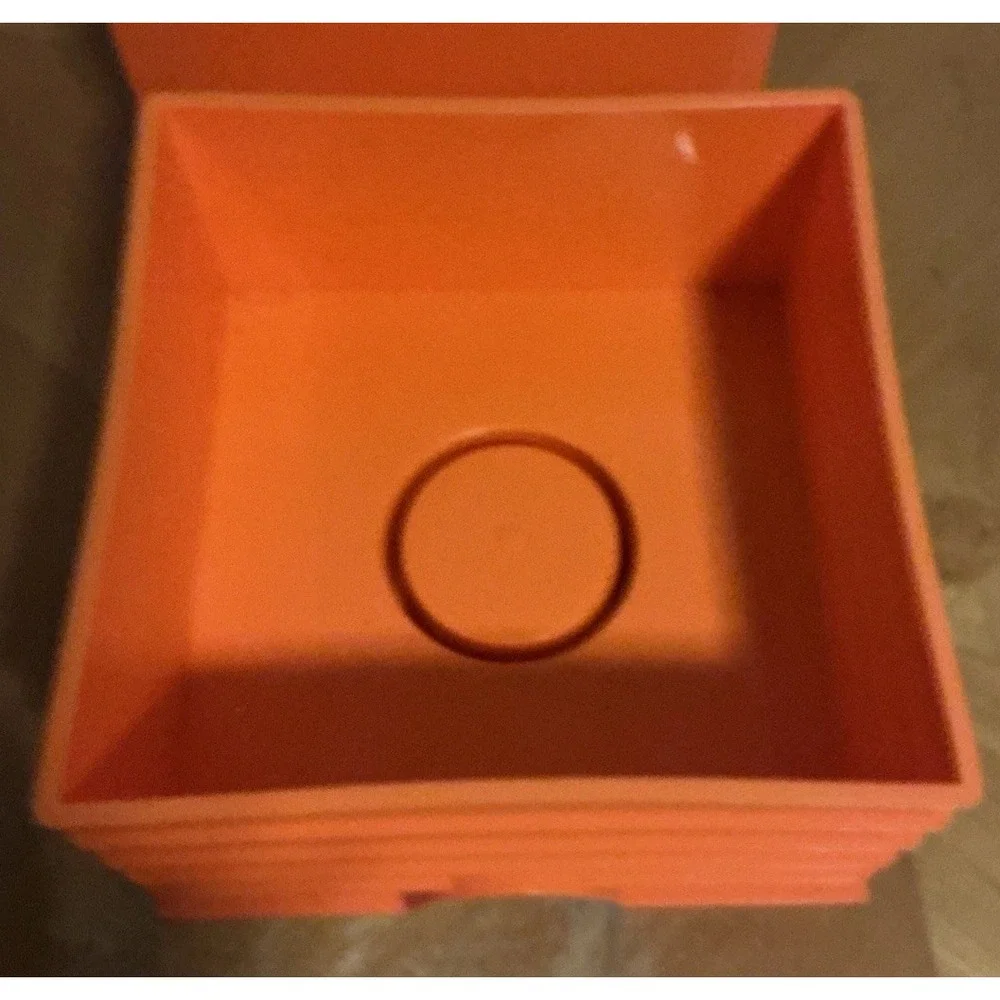 Lego Orange Brick Cube Orange  4 Stud Stackable Storage Box
