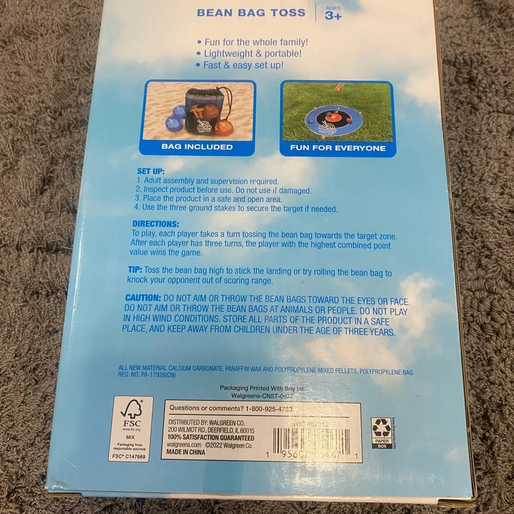 Bean Bag Toss Game - Blue