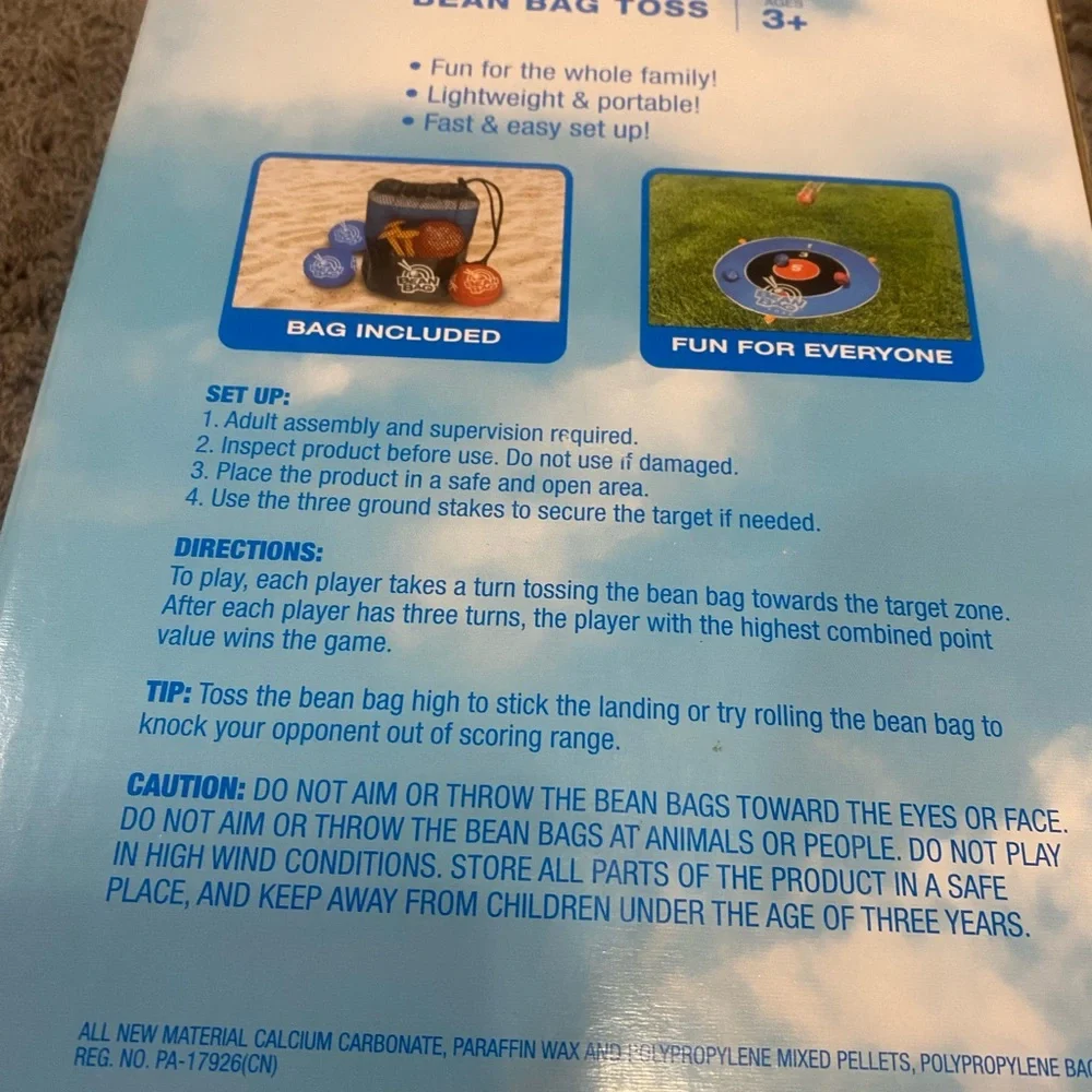 Bean Bag Toss Game - Blue