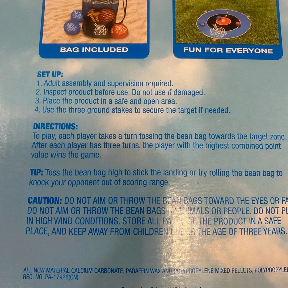 Bean Bag Toss Game - Blue