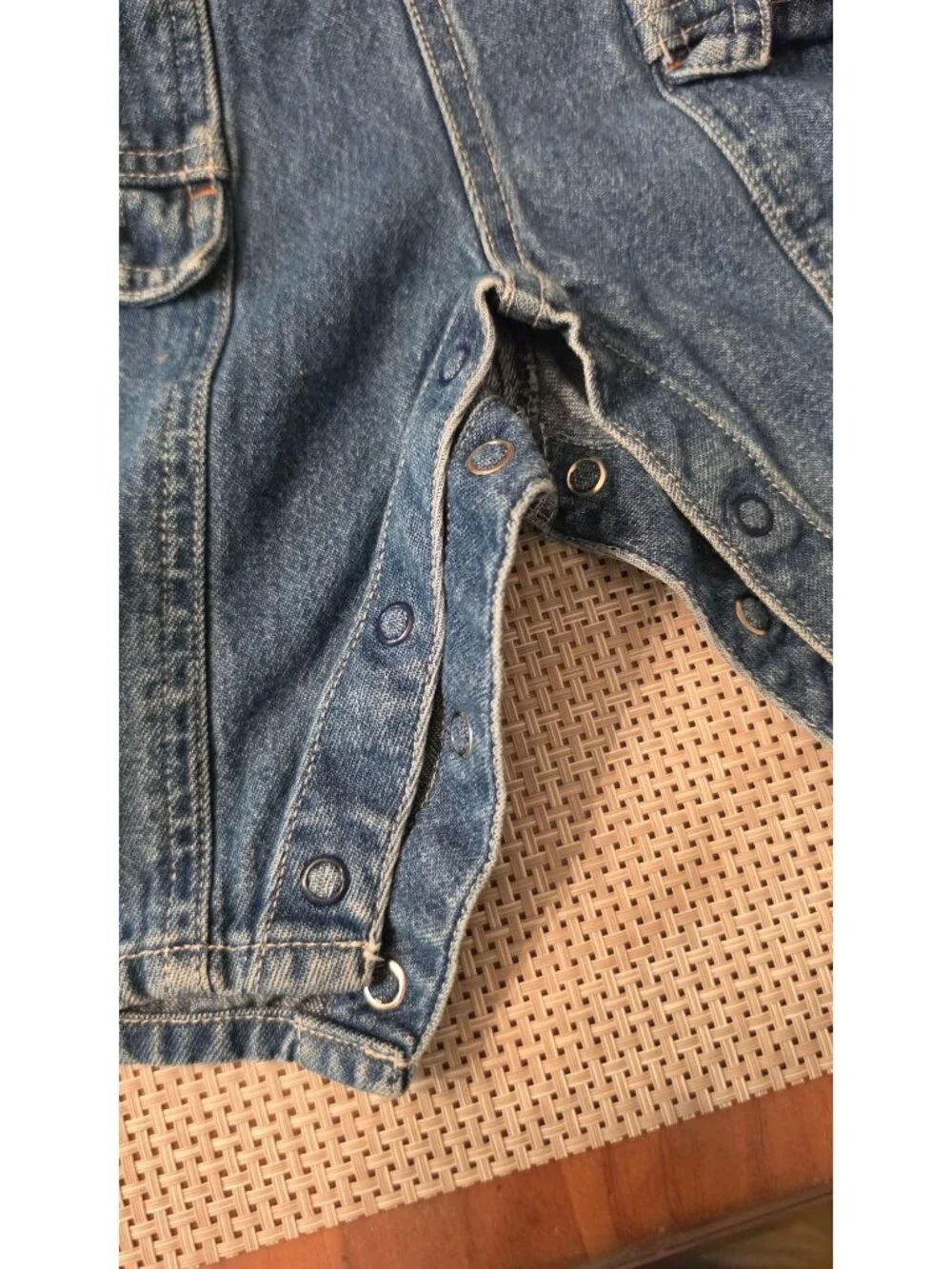 VINTAGE BABY OSH KOSH DENIM OVERALLS SQUIRREL TREE  3-6 MOS 12 16 LBS OSHKOSH