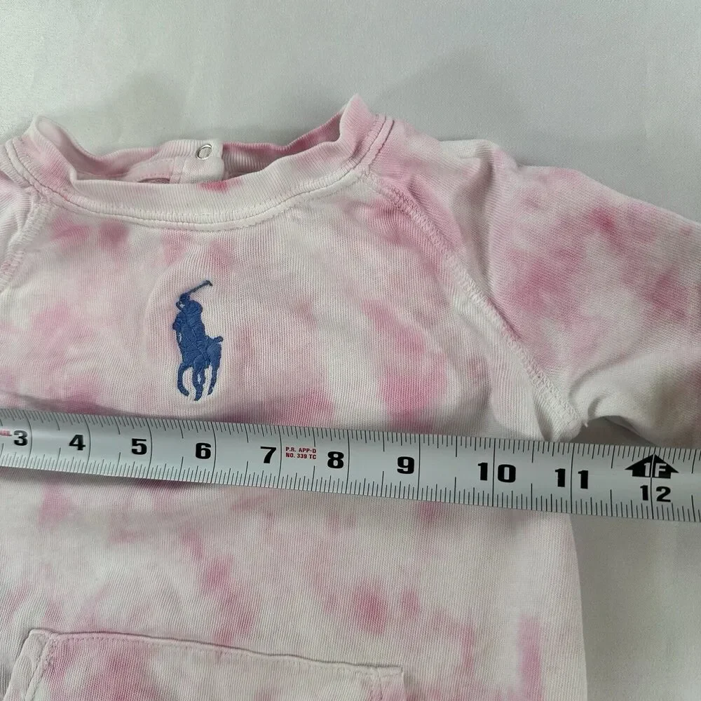 Polo Ralph Lauren‎ Tie Dye Pink Sweatshirt Toddler Size 24M Pullover Crewneck