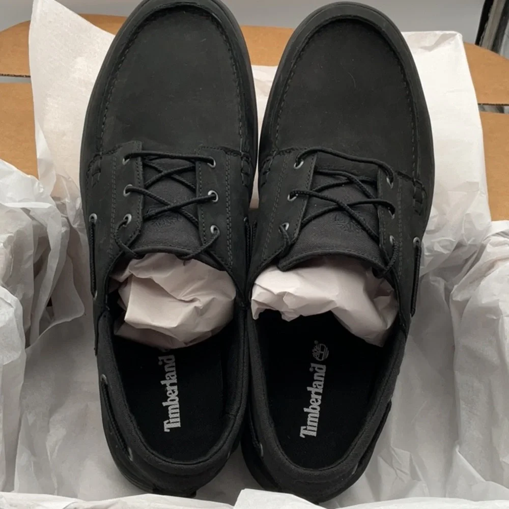 Timberland Black Leather / canvas Oxfords‎ size 13