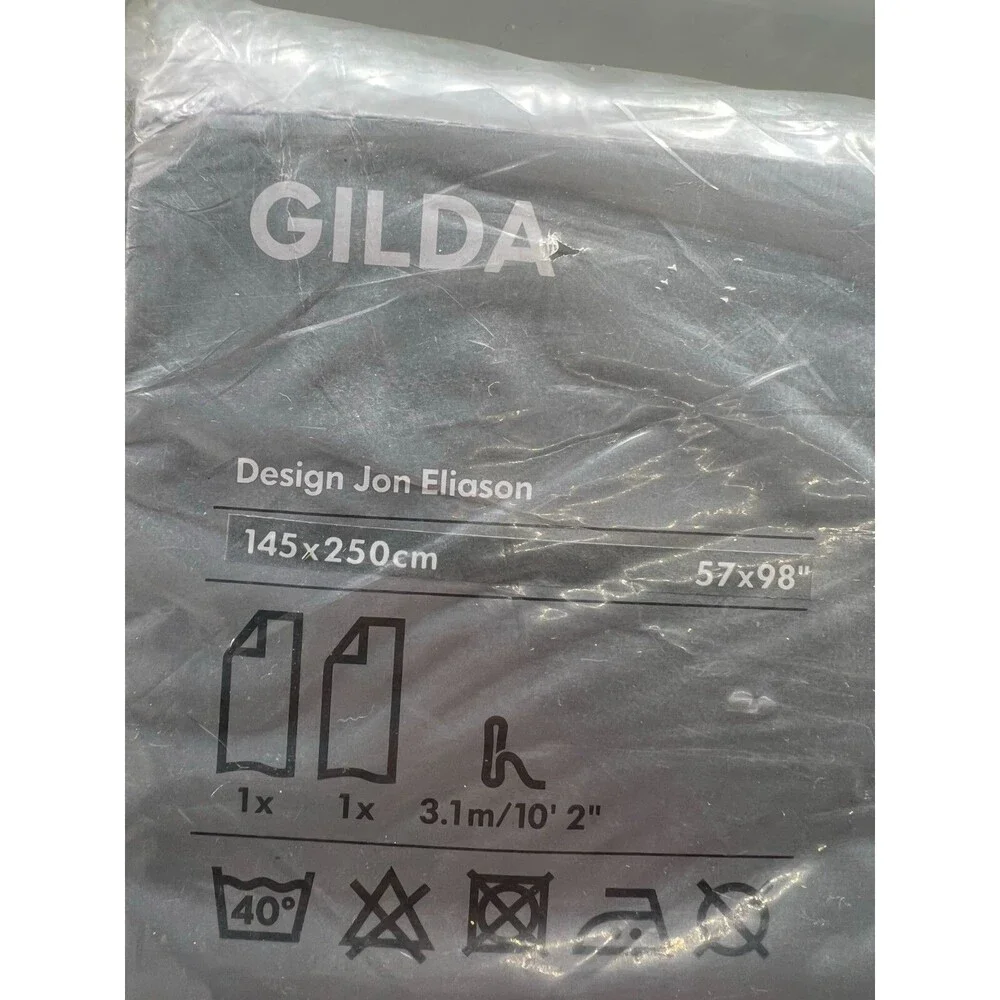 IKEA Brown black green 2 Curtain Panel 57x98