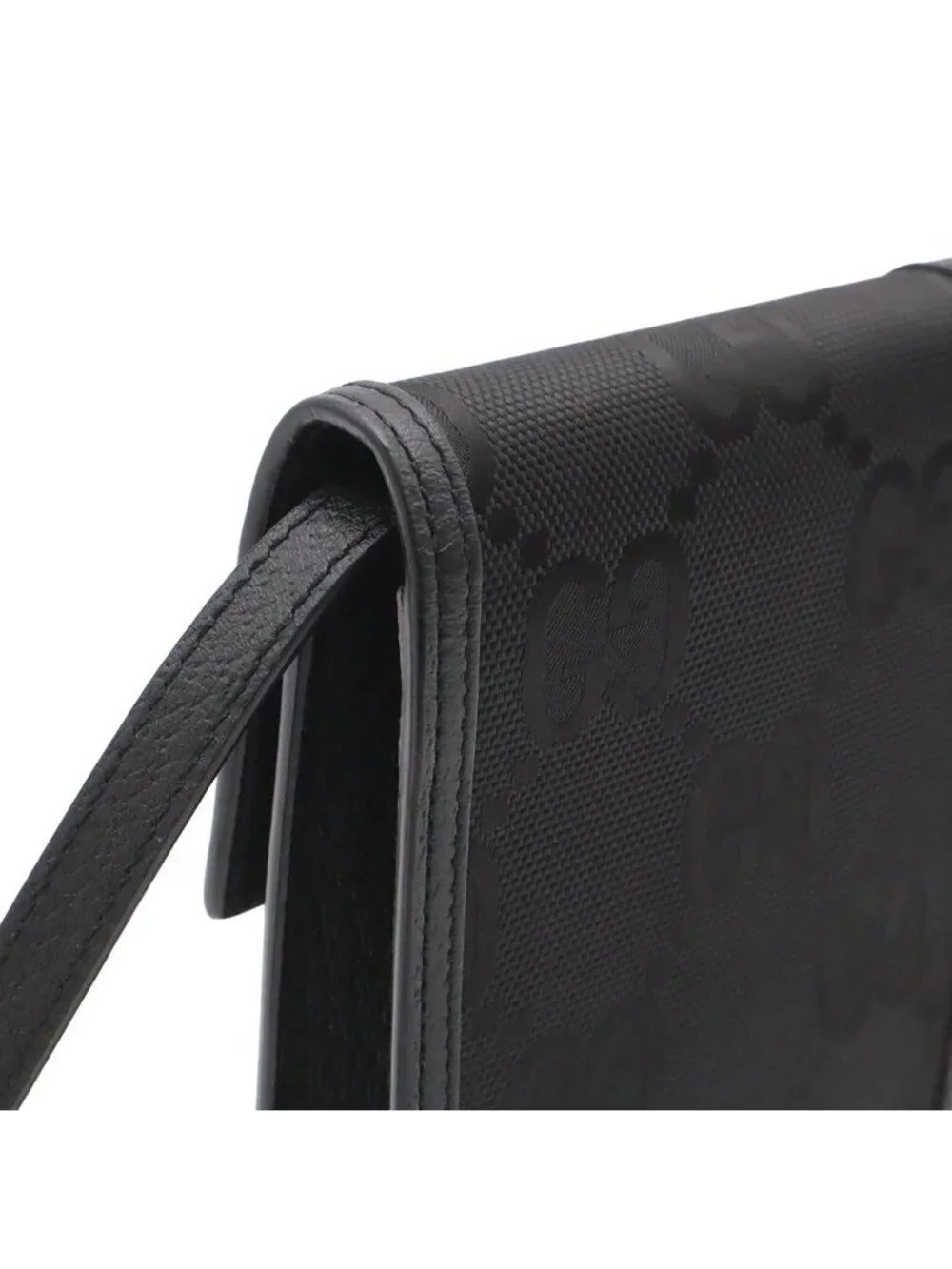 Gucci Off the Grid Pochette Mini Shoulder Bag Nylon Canvas Black