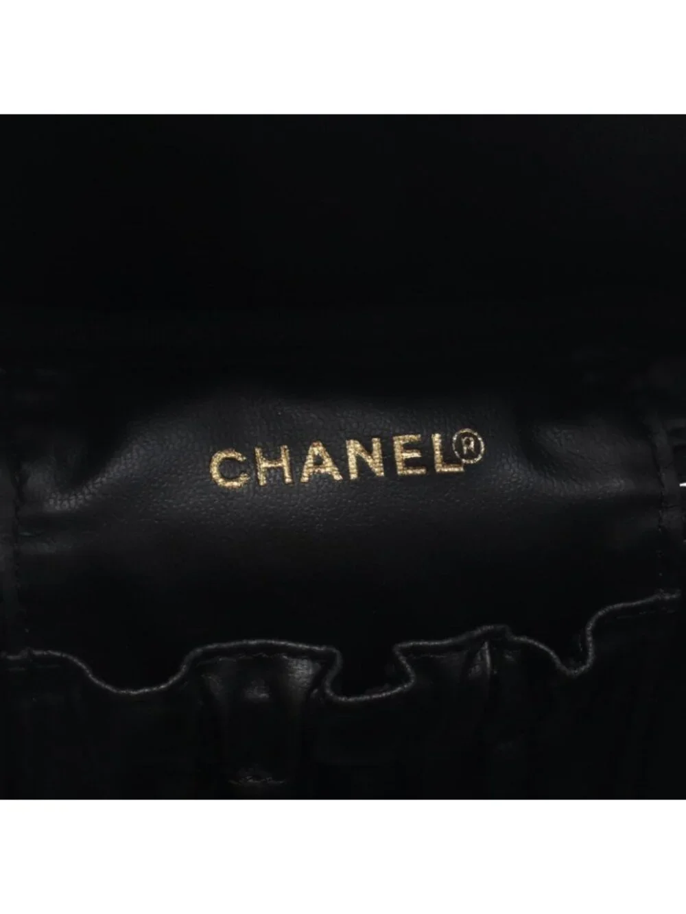 Chanel Handbag CC Logo Black Caviar Leather Vertical Vanity