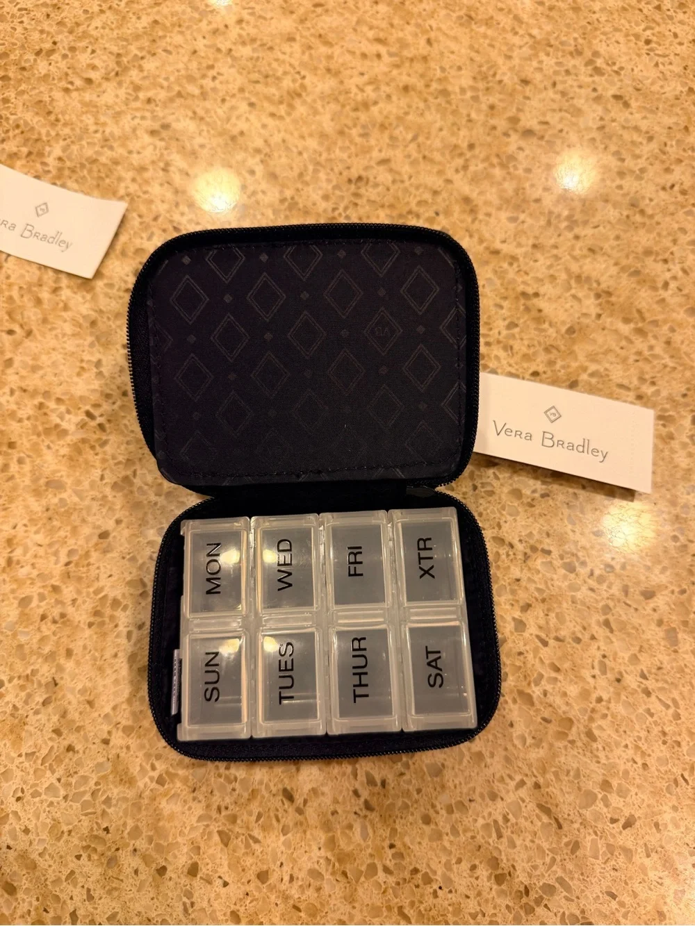 Vera Bradley 7 day Travel Pill Case Toucan Party