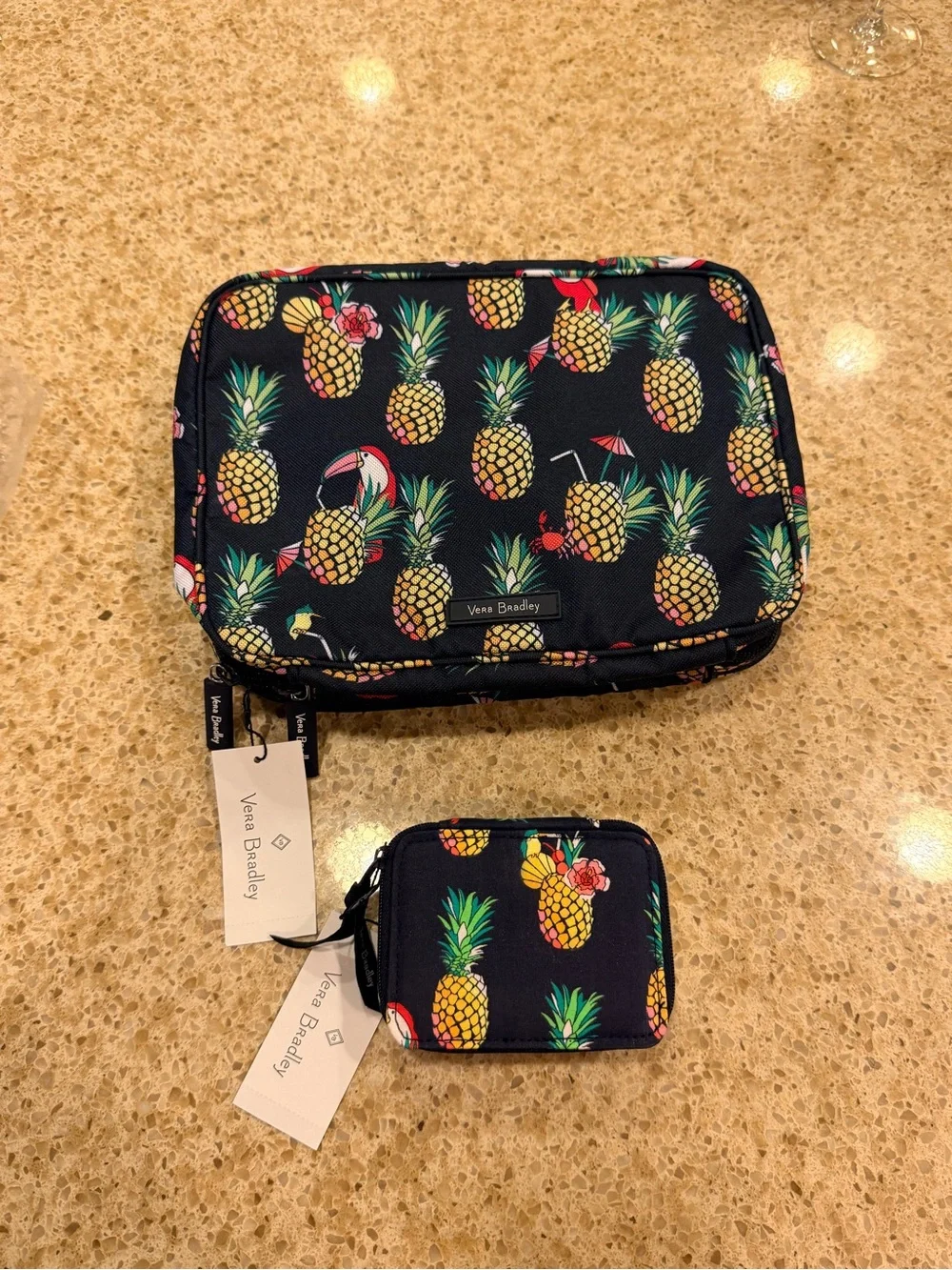 Vera Bradley 7 day Travel Pill Case Toucan Party