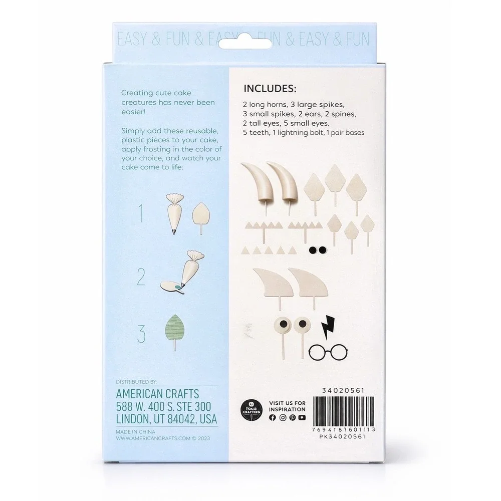 Sweetshop Cake Decor 23pc Kids Birthday Cake Decorating Kit Reusable‎ Party Set
