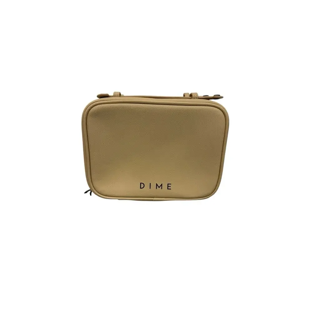 Dime Beauty Makeup Skincare Travel Bag Zip‎ Compartment Biege