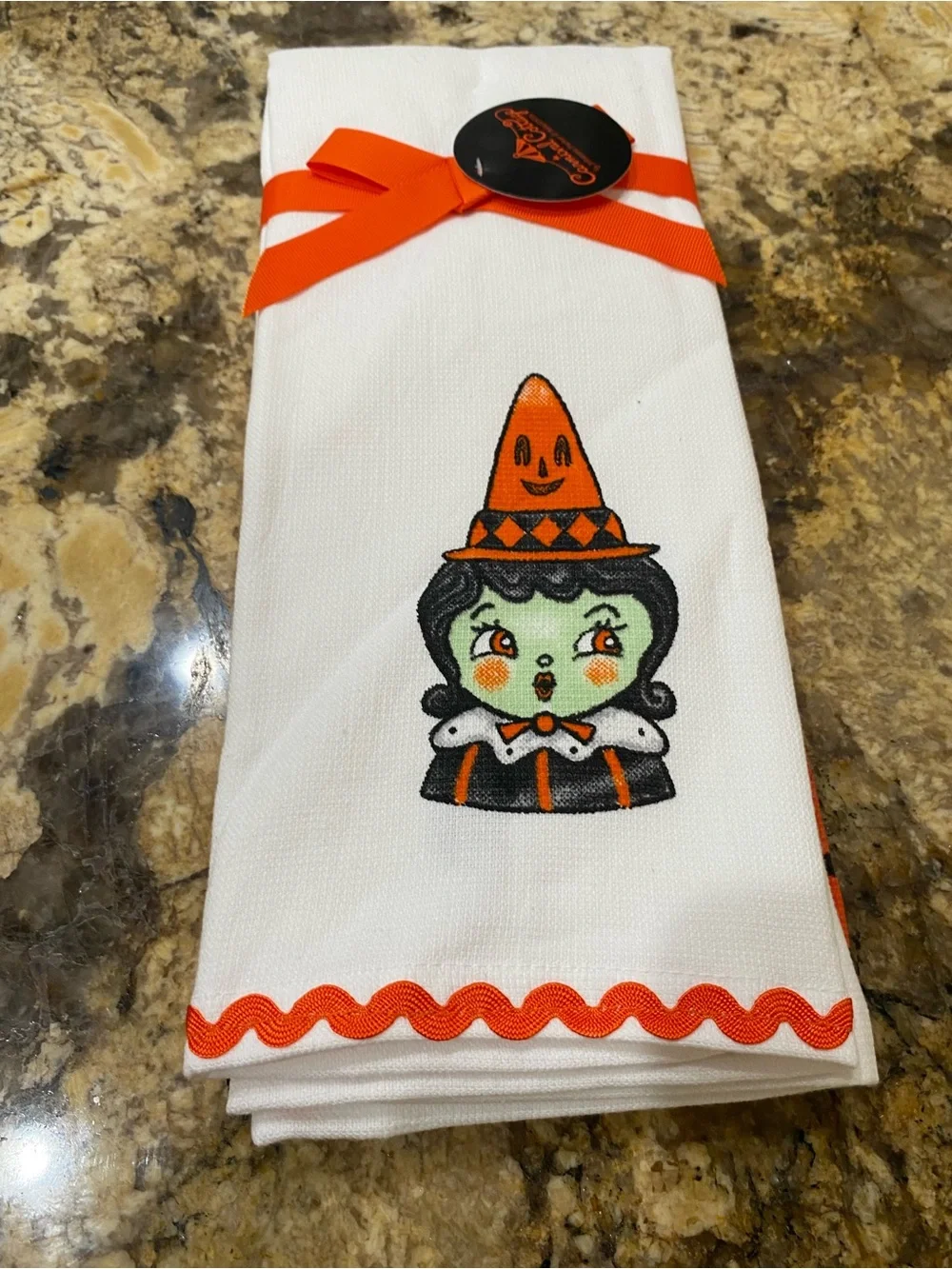 Carnival Cottage Johanna Parker whimsical witch kitchen towel set - NEW