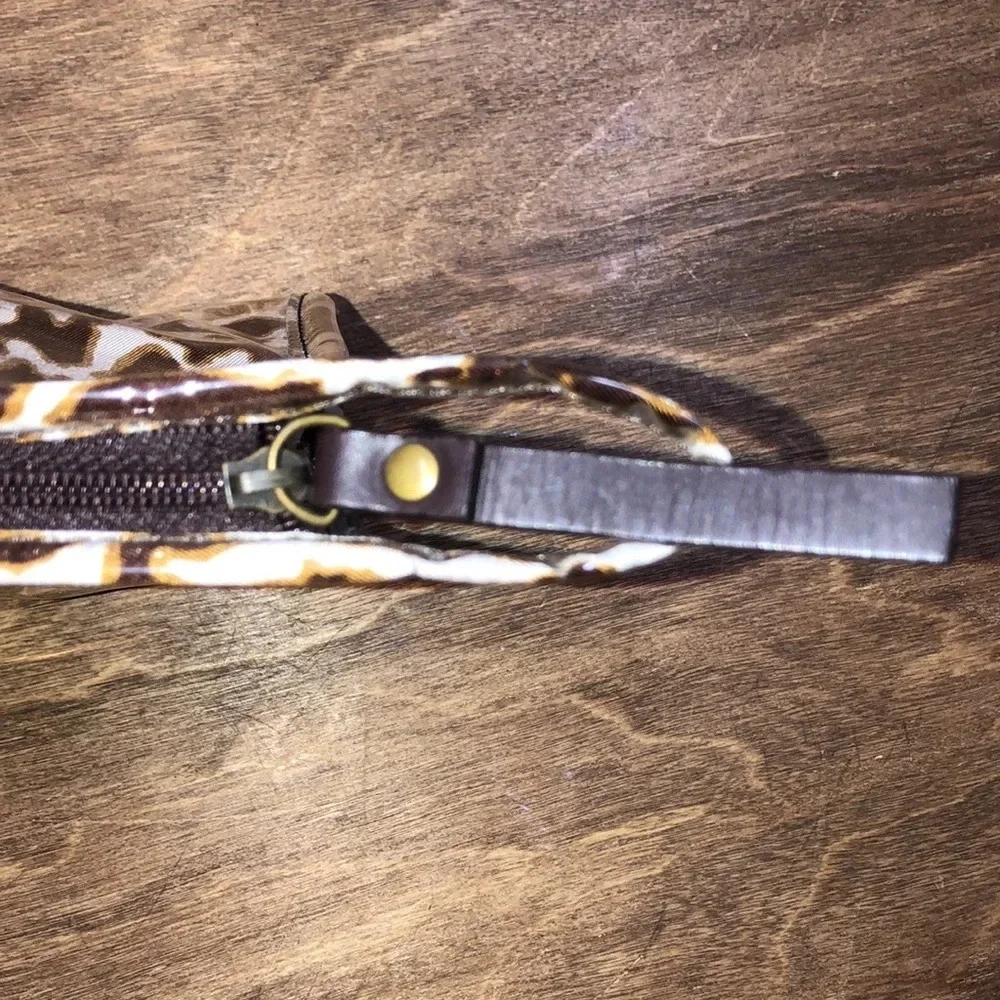 J Crew Factory silk leopard print small travel bag