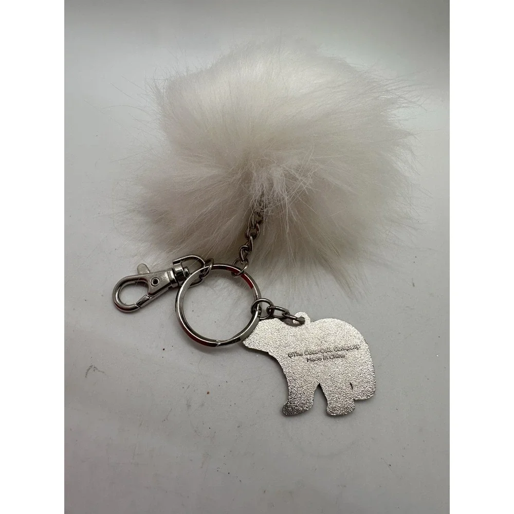Coca-Cola Polar Bear Pom Pom‎ Keychain Faux Fur Bag Charm Clip