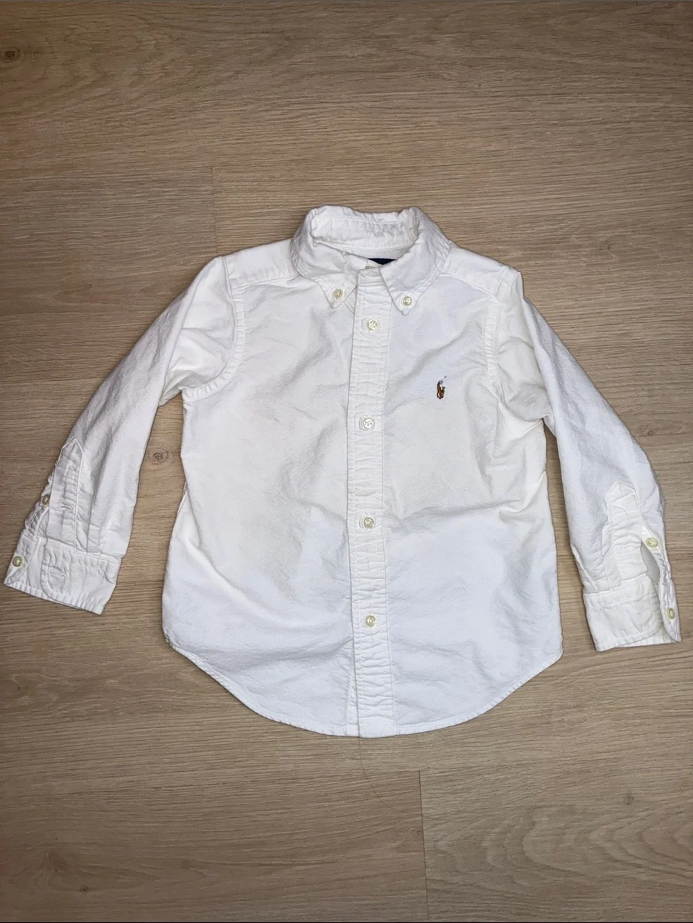 Ralph Lauren White Long-Sleeve Button-Down Shirt