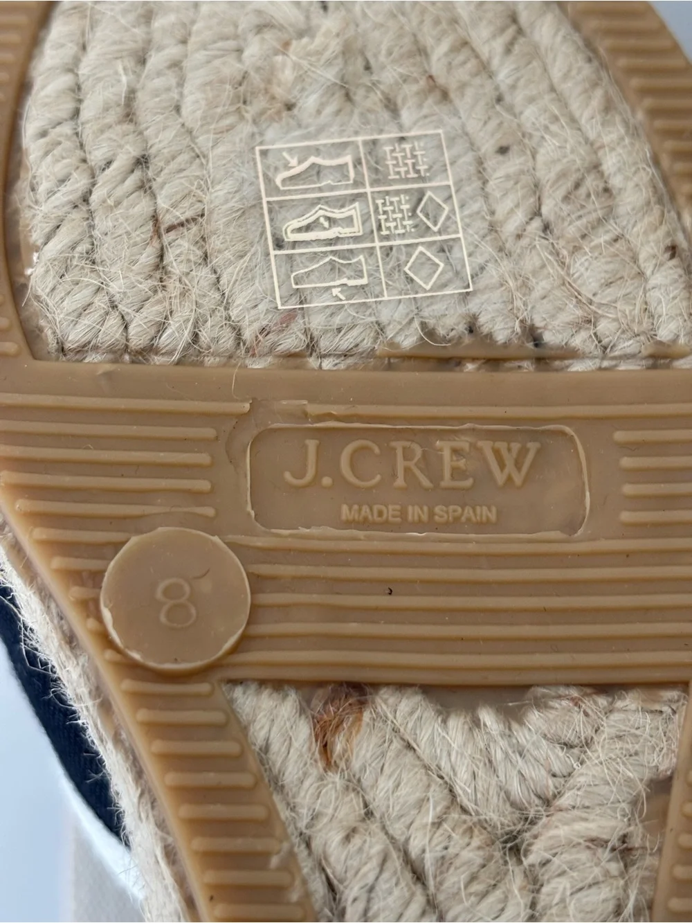 J.Crew Crochet Lace-Up Espadrille Wedges NWT Navy Cottagecore Size 8