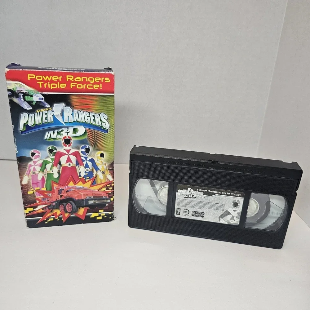 Power Rangers in‎ 3-D triple force Saban VHS Y2K, No 3D Glasses