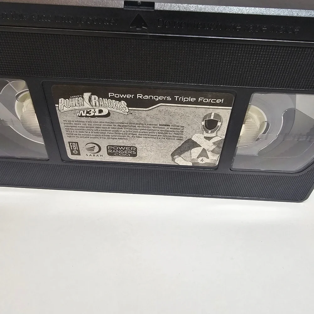 Power Rangers in‎ 3-D triple force Saban VHS Y2K, No 3D Glasses