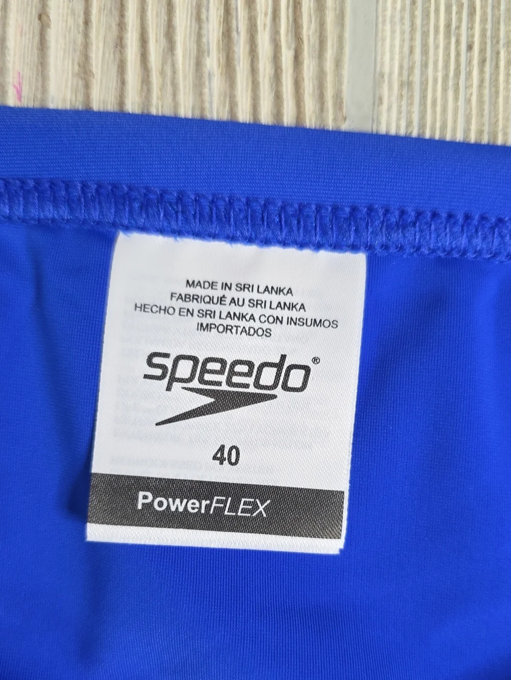 Speedo PowerFlex Eco Core Solid New Saphire Swim Brief Mens Size 40 NWT