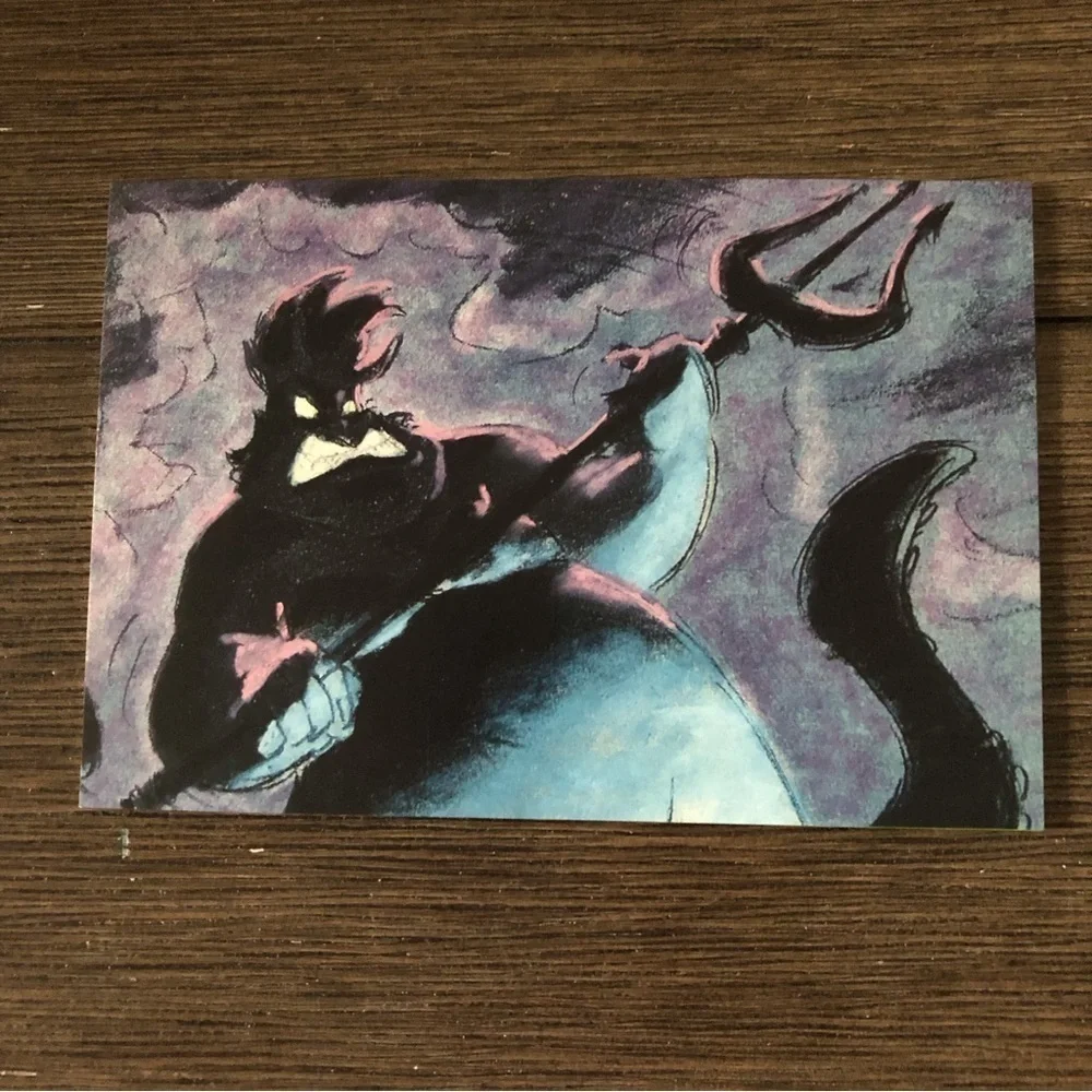 Disney Villains Postcards: The Little Mermaid: Ursula 4 pack.
