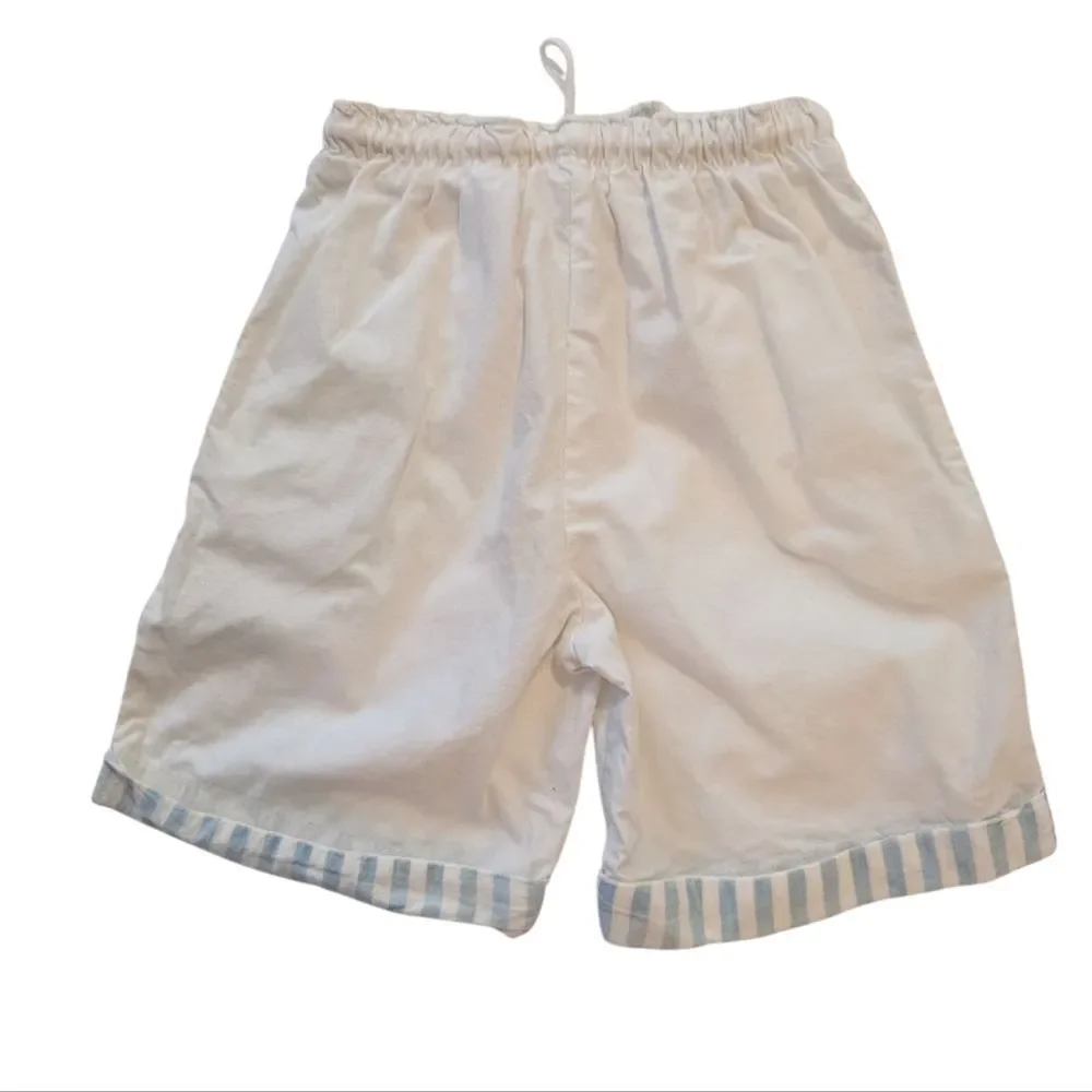 Oshkosh B'gosh Vintage White And Blue Striped Shorts Youth Size‎ 8