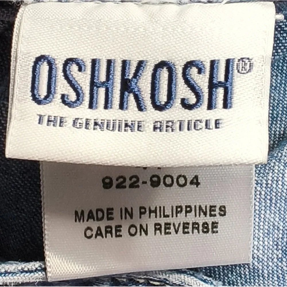 Vintage OshKosh Bgosh Denim Overall Jumper Dress Kids 4T Blue‎ Cotton Pinafore
