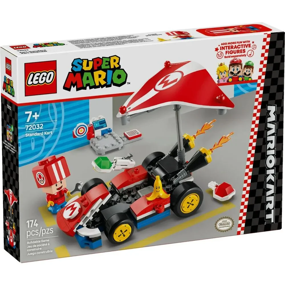 LEGO Super Mario Kart-Standard Kart (72032) Toad Pit Crew Features Sound Effects