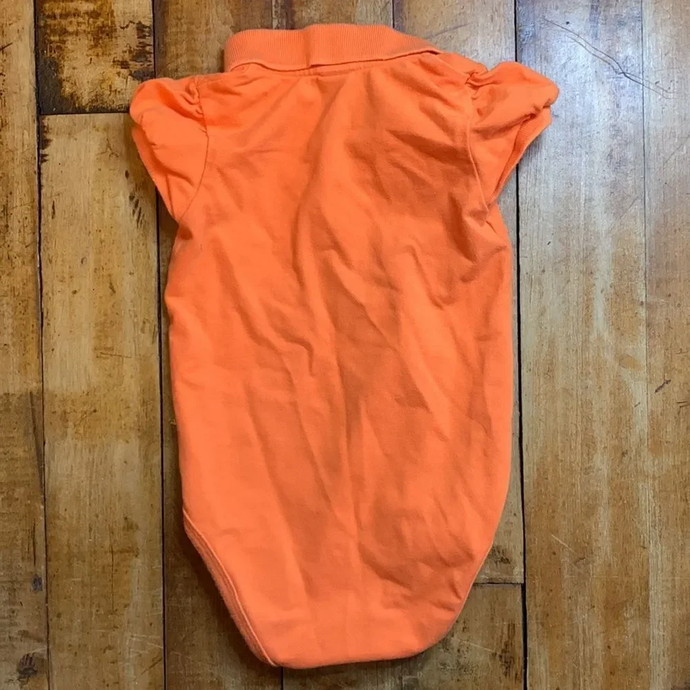 OshKosh 18 mos girls onesie orange collared bodysuit cotton