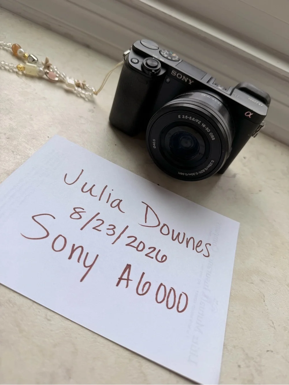 Sony Mirrorless Digital Camera w/additional E50mm lense
