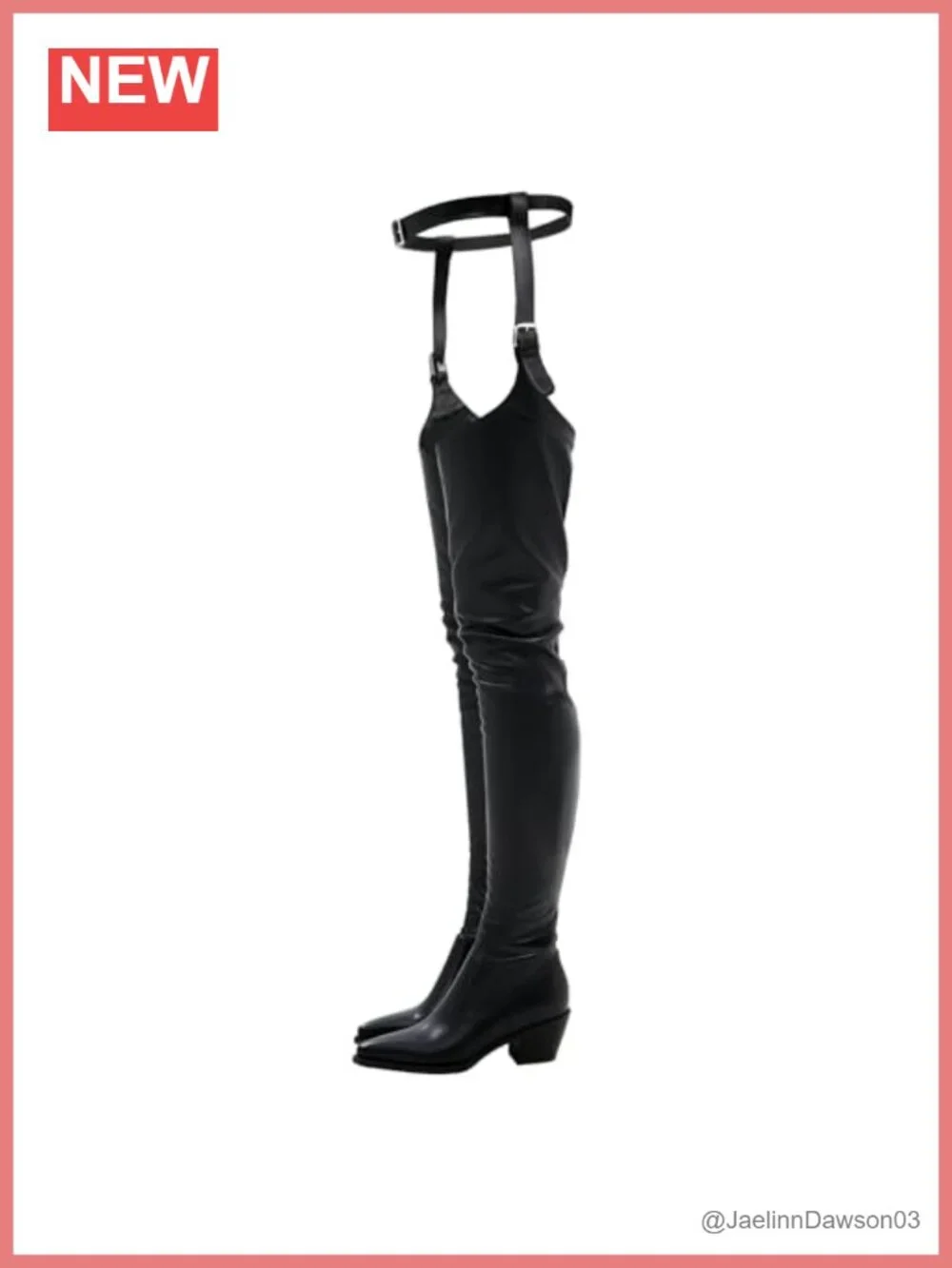Women's Faux Suede Over The Knee Boots Chunky Heel Pointed Toe Side Zipper