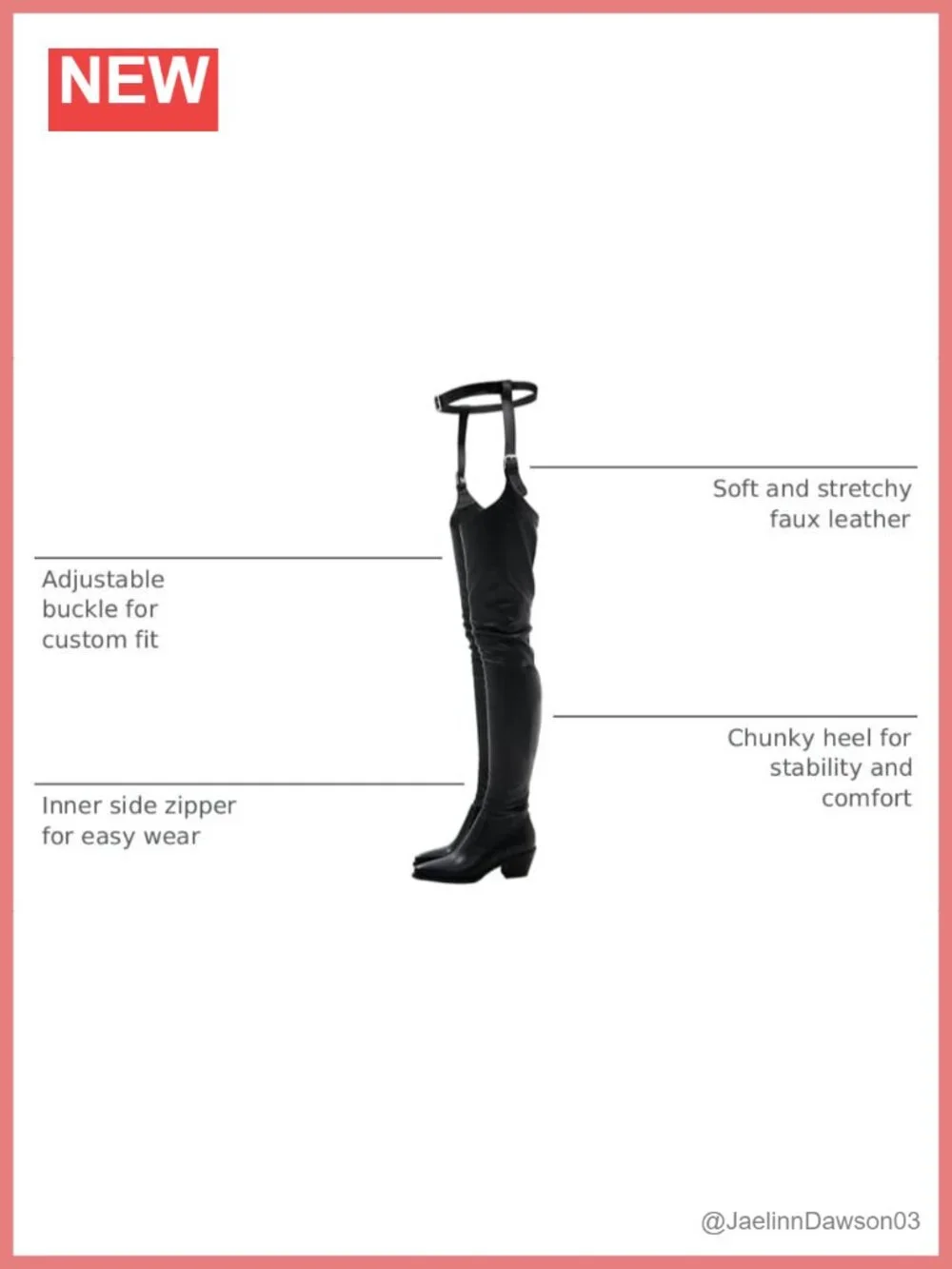 Women's Faux Suede Over The Knee Boots Chunky Heel Pointed Toe Side Zipper