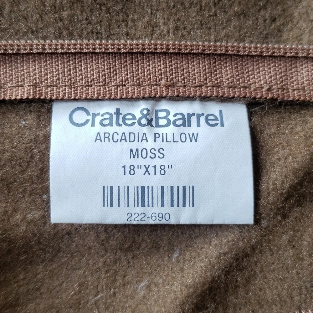 Crate&Barrel ARCADIA Crewel Pillow Cover
