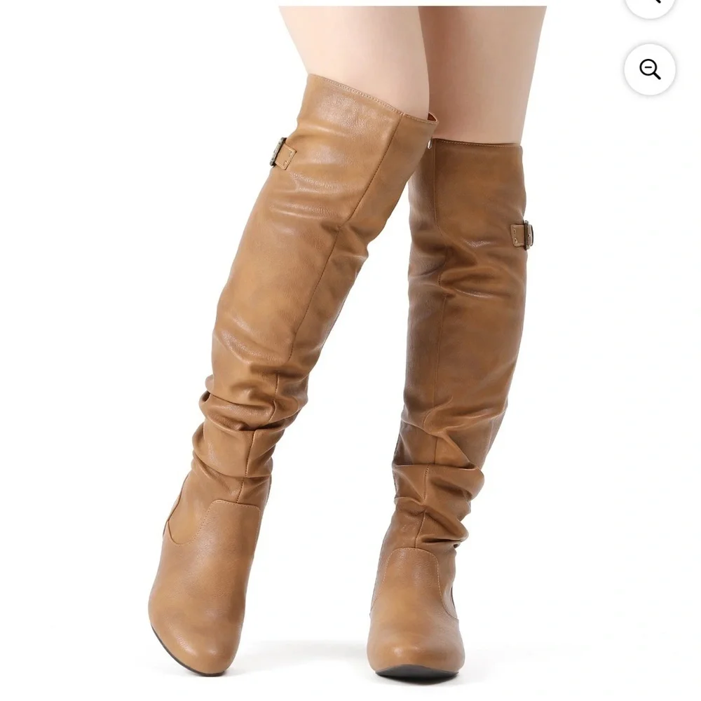 Dream Pairs Tan Over the Knee Boots sz 8.5 like new