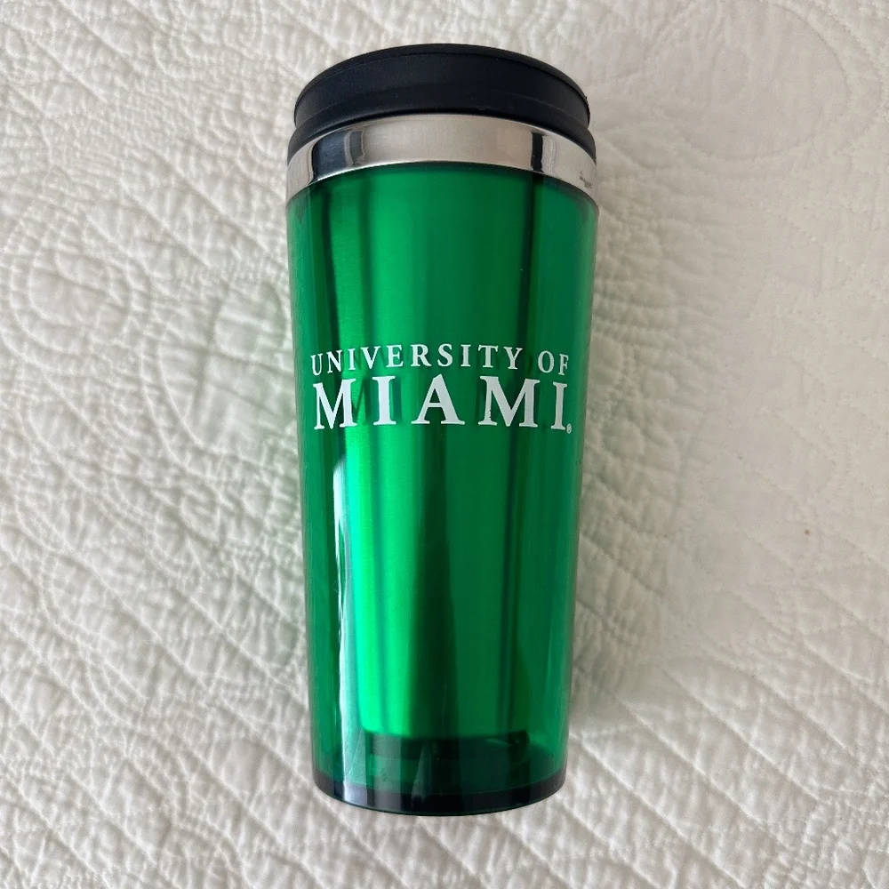 University of Miami Travel Tumbler Coffee Mug Cup